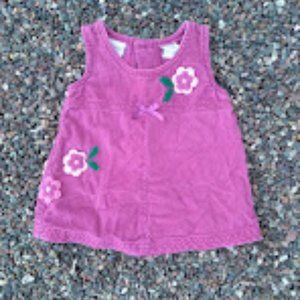 Cherokee Corduroy Baby Girl Floral Jumper Size 0-3 Months
